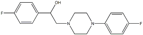 1-(4-fluorophenyl)-2-[4-(4-fluorophenyl)piperazino]-1-ethanol Struktur