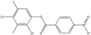 2,4-dichloro-3,5-dimethylphenyl 4-nitrobenzoate Struktur