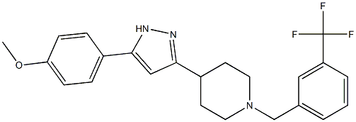 methyl 4-(3-{1-[3-(trifluoromethyl)benzyl]-4-piperidinyl}-1H-pyrazol-5-yl)phenyl ether Struktur