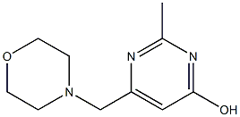 2-methyl-6-(morpholinomethyl)-4-pyrimidinol Struktur