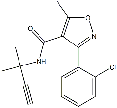 N4-(1,1-dimethylprop-2-ynyl)-3-(2-chlorophenyl)-5-methylisoxazole-4-carboxa mide Struktur