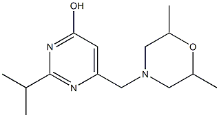 6-[(2,6-dimethylmorpholino)methyl]-2-isopropyl-4-pyrimidinol Struktur