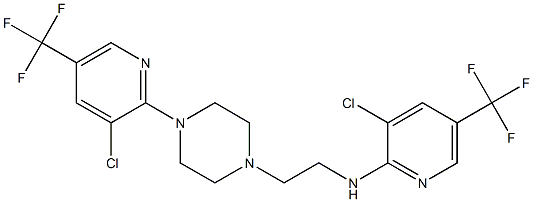 3-chloro-N-(2-{4-[3-chloro-5-(trifluoromethyl)-2-pyridinyl]piperazino}ethyl)-5-(trifluoromethyl)-2-pyridinamine Struktur