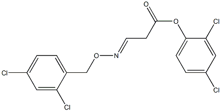 2,4-dichlorophenyl 3-{[(2,4-dichlorobenzyl)oxy]imino}propanoate Struktur