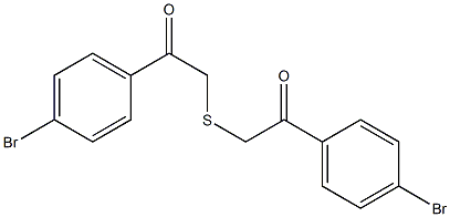 1-(4-bromophenyl)-2-{[2-(4-bromophenyl)-2-oxoethyl]thio}ethan-1-one Struktur