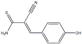 2-cyano-3-(4-hydroxyphenyl)prop-2-enethioamide Struktur