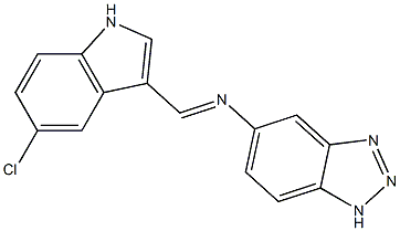 N5-[(5-chloro-1H-indol-3-yl)methylidene]-1H-1,2,3-benzotriazol-5-amine Struktur