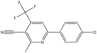 6-(4-chlorophenyl)-2-methyl-4-(trifluoromethyl)nicotinonitrile Struktur