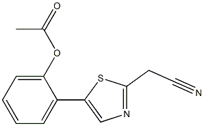 2-[2-(cyanomethyl)-1,3-thiazol-5-yl]phenyl acetate Struktur