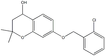 7-[(2-chlorobenzyl)oxy]-2,2-dimethylchroman-4-ol Struktur