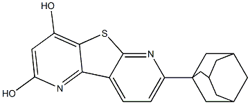 7-(1-adamantyl)pyrido[2',3':4,5]thieno[2,3-b]pyridine-2,4-diol Struktur