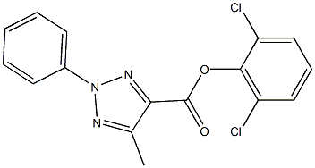 2,6-dichlorophenyl 5-methyl-2-phenyl-2H-1,2,3-triazole-4-carboxylate Struktur