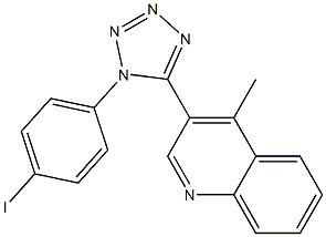 3-[1-(4-iodophenyl)-1H-1,2,3,4-tetraazol-5-yl]-4-methylquinoline Struktur