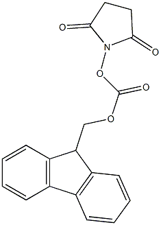 2,5-dioxotetrahydro-1H-pyrrol-1-yl (9H-fluoren-9-ylmethyl) carbonate Struktur