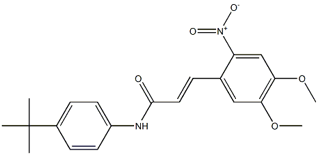 (E)-N-[4-(tert-butyl)phenyl]-3-(4,5-dimethoxy-2-nitrophenyl)-2-propenamide Struktur