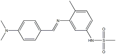 N-(3-{[4-(dimethylamino)benzylidene]amino}-4-methylphenyl)methanesulfonamide Struktur