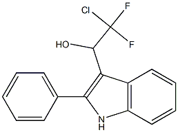 2-chloro-2,2-difluoro-1-(2-phenyl-1H-indol-3-yl)-1-ethanol Struktur