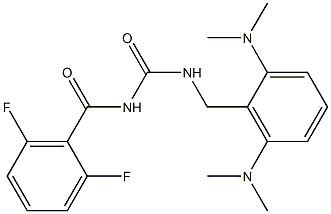 N-[2,6-di(dimethylamino)benzyl]-N'-(2,6-difluorobenzoyl)urea Struktur