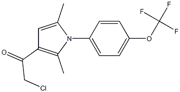 2-chloro-1-{2,5-dimethyl-1-[4-(trifluoromethoxy)phenyl]-1H-pyrrol-3-yl}ethanone Struktur