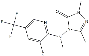 4-[[3-chloro-5-(trifluoromethyl)-2-pyridinyl](methyl)amino]-2,5-dimethyl-2,4-dihydro-3H-1,2,4-triazol-3-one Struktur