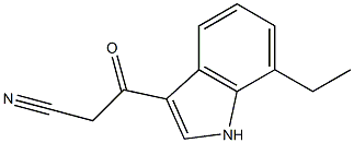 3-(7-ethyl-1H-indol-3-yl)-3-oxopropanenitrile Struktur