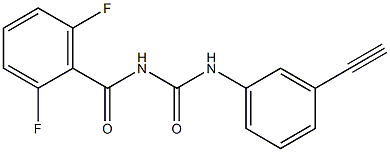 N-(2,6-difluorobenzoyl)-N'-(3-eth-1-ynylphenyl)urea Struktur