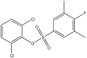 2,6-dichlorophenyl 4-fluoro-3,5-dimethylbenzene-1-sulfonate Struktur