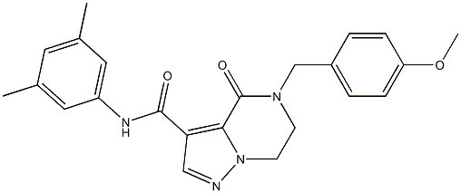 N-(3,5-dimethylphenyl)-5-(4-methoxybenzyl)-4-oxo-4,5,6,7-tetrahydropyrazolo[1,5-a]pyrazine-3-carboxamide Struktur