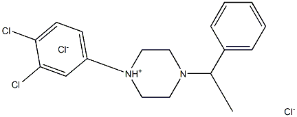 1-(3,4-dichlorophenyl)-4-(1-phenylethyl)piperazinium dichloride Struktur