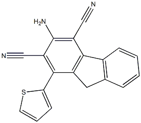 3-amino-1-(2-thienyl)-9H-fluorene-2,4-dicarbonitrile Struktur