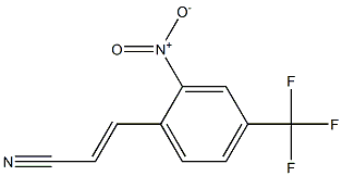 3-[2-nitro-4-(trifluoromethyl)phenyl]acrylonitrile Struktur