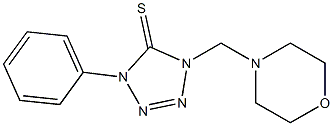 1-(morpholinomethyl)-4-phenyl-4,5-dihydro-1H-1,2,3,4-tetraazole-5-thione Struktur