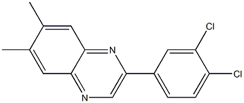 2-(3,4-dichlorophenyl)-6,7-dimethylquinoxaline Struktur