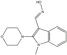 1-methyl-2-morpholino-1H-indole-3-carbaldehyde oxime Struktur