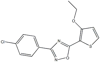 3-(4-chlorophenyl)-5-(3-ethoxy-2-thienyl)-1,2,4-oxadiazole Struktur