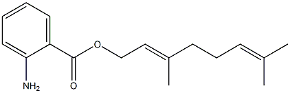 3,7-dimethylocta-2,6-dienyl 2-aminobenzoate Struktur