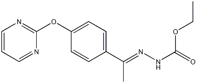 ethyl 2-{(E)-1-[4-(2-pyrimidinyloxy)phenyl]ethylidene}-1-hydrazinecarboxylate Struktur