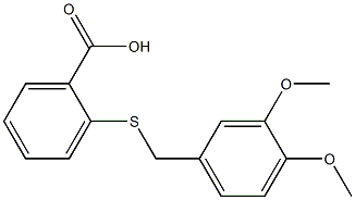 2-[(3,4-dimethoxybenzyl)thio]benzoic acid Struktur