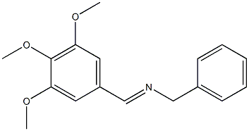 N-benzyl-N-(3,4,5-trimethoxybenzylidene)amine Struktur