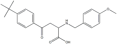 4-[4-(tert-butyl)phenyl]-2-[(4-methoxybenzyl)amino]-4-oxobutanoic acid Struktur