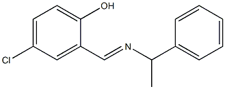 4-chloro-2-{[(1-phenylethyl)imino]methyl}phenol Struktur