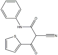 N1-phenyl-2-cyano-3-oxo-3-(2-thienyl)propanamide Struktur