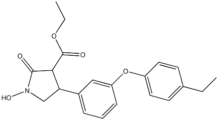 ethyl 4-[3-(4-ethylphenoxy)phenyl]-1-hydroxy-2-oxo-3-pyrrolidinecarboxylate Struktur