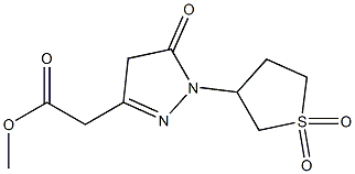 methyl 2-[1-(1,1-dioxotetrahydro-1H-1lambda~6~-thiophen-3-yl)-5-oxo-4,5-dihydro-1H-pyrazol-3-yl]acetate Struktur