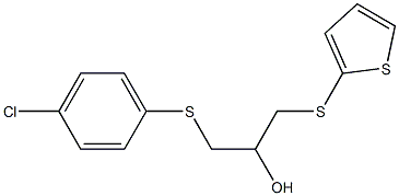 1-[(4-chlorophenyl)thio]-3-(2-thienylthio)propan-2-ol Struktur