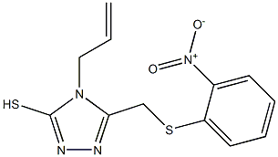 4-allyl-5-{[(2-nitrophenyl)thio]methyl}-4H-1,2,4-triazole-3-thiol Struktur