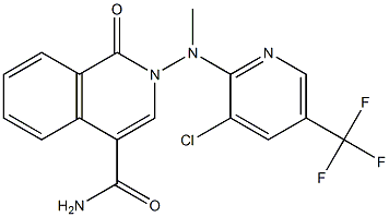 2-[[3-chloro-5-(trifluoromethyl)-2-pyridinyl](methyl)amino]-1-oxo-1,2-dihydro-4-isoquinolinecarboxamide Struktur