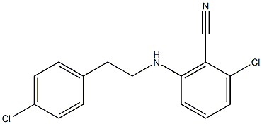 2-chloro-6-[(4-chlorophenethyl)amino]benzonitrile Struktur