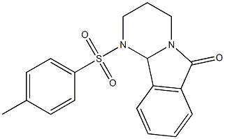 1-[(4-methylphenyl)sulfonyl]-1,2,3,4,6,10b-hexahydropyrimido[2,1-a]isoindol -6-one Struktur