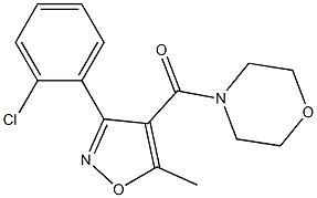 [3-(2-chlorophenyl)-5-methylisoxazol-4-yl](morpholino)methanone Struktur